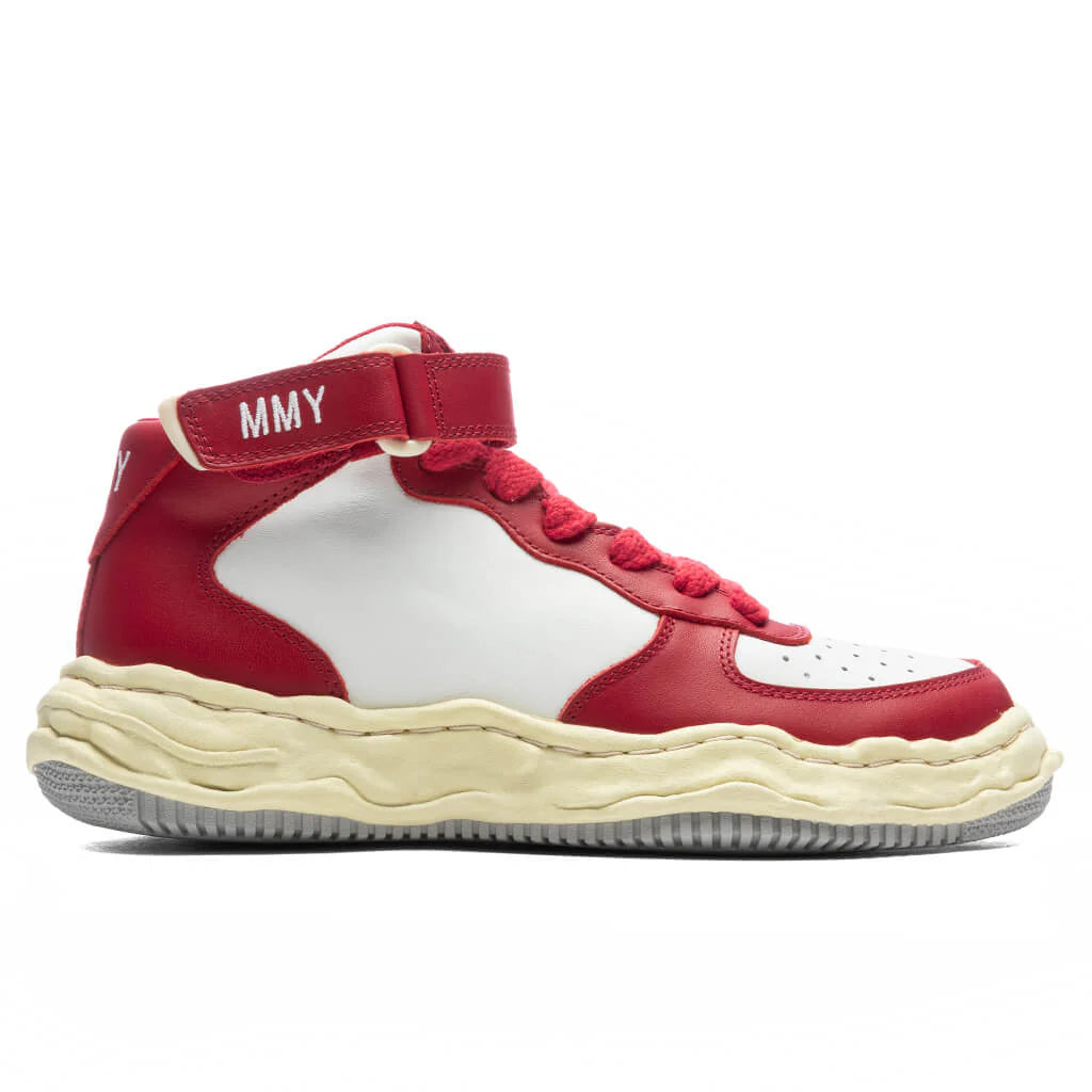 Wayne Vintage Color Sole Leather High Red White