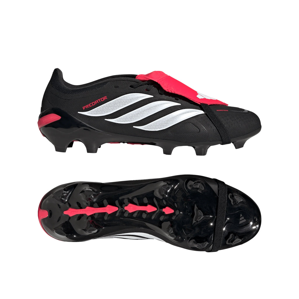 adidas Predator League Fold Over Tongue FG Firm Ground Mens Soccer Cleats Black White
