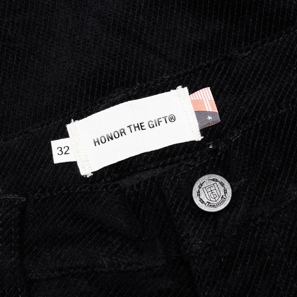 Brushed Bell Bottom Pant Black