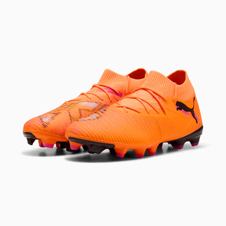 PUMA Future 8 Match FG AG Mens Soccer Cleats Orange Black