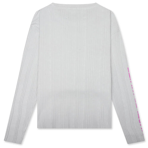 Hustlr White Rib L S Tee White