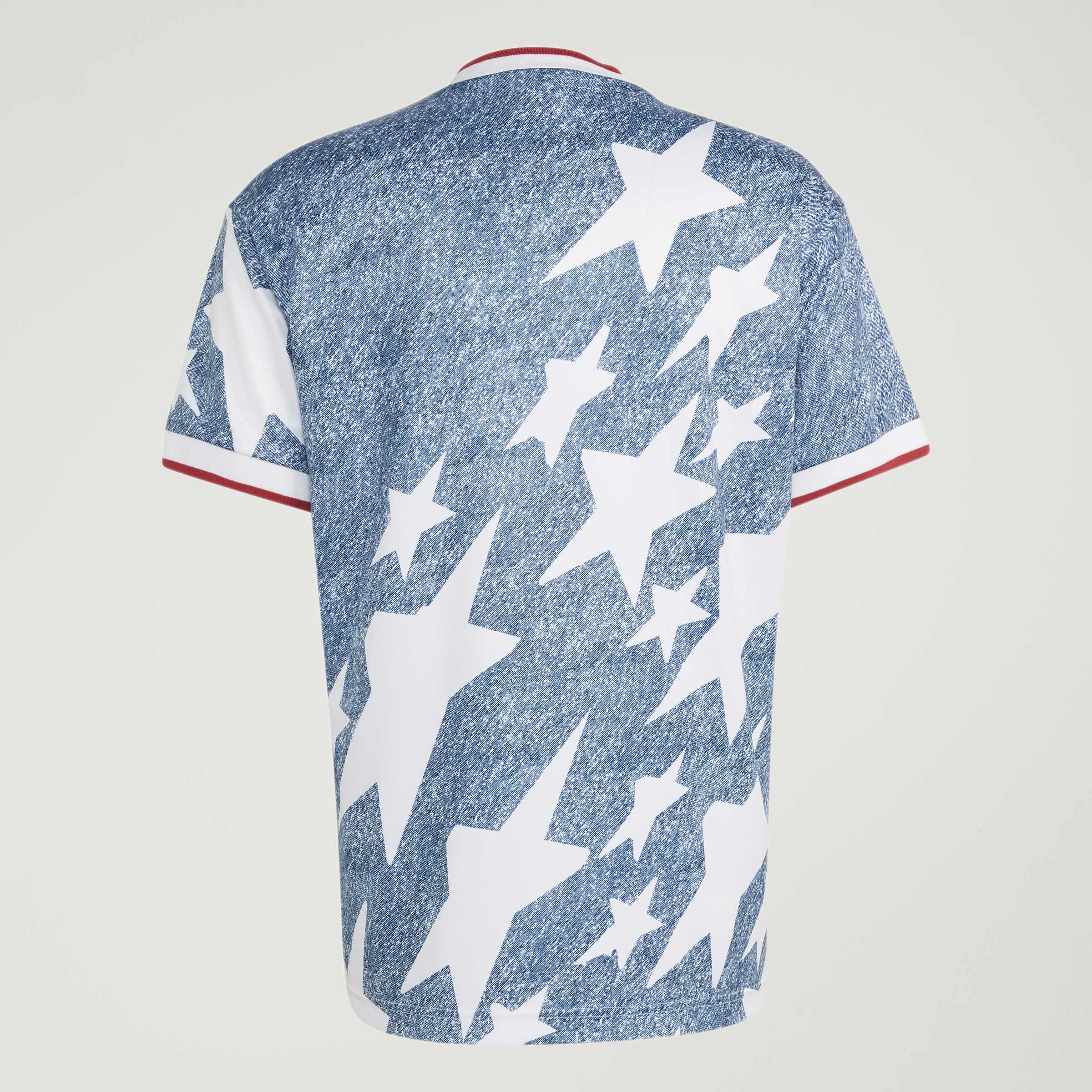 adidas Denim Graphic Soccer Jersey White Blue