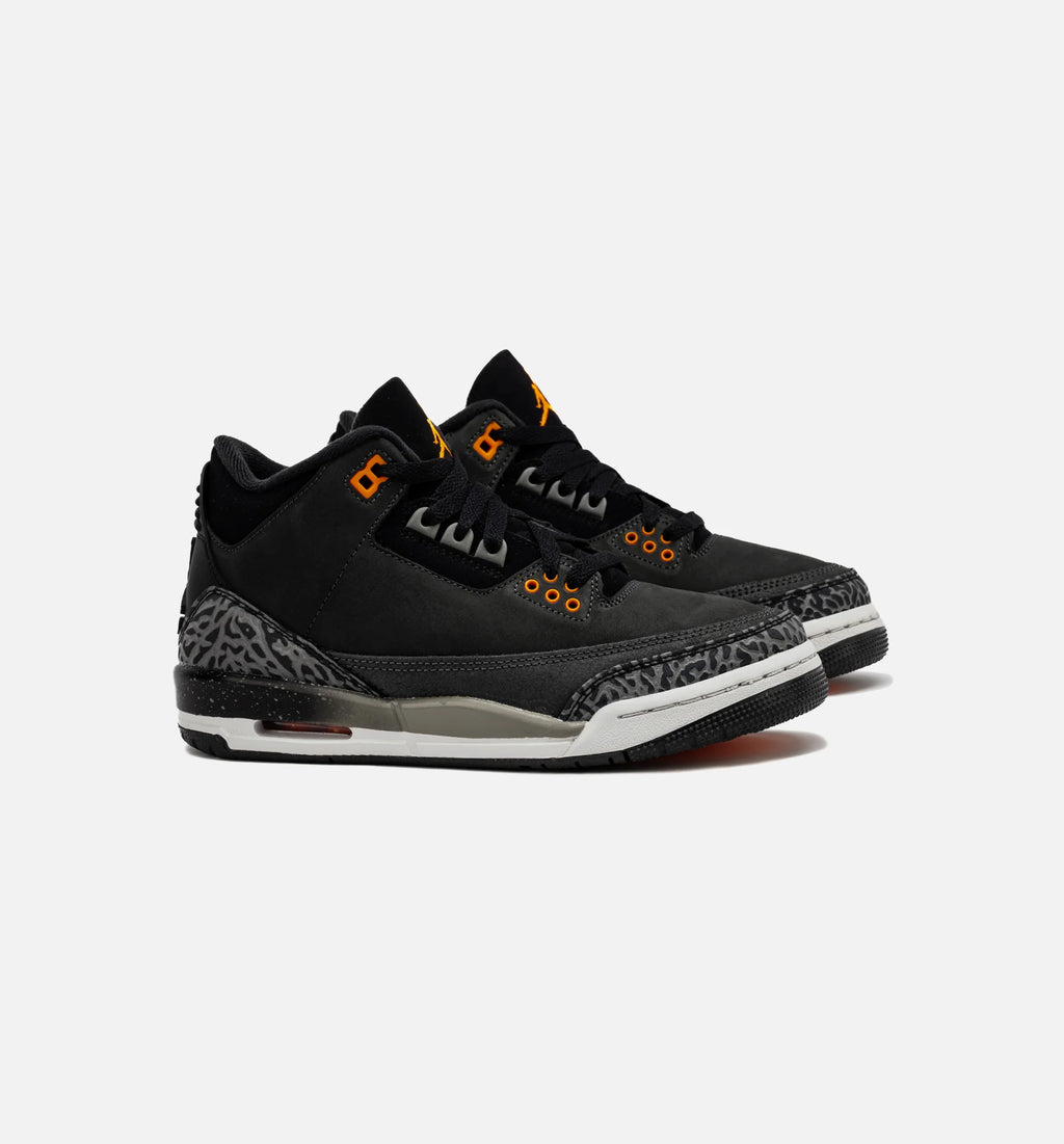 Air Jordan 3 Retro Fear Grade School Lifestyle Shoe Night Stadium Total Orange
