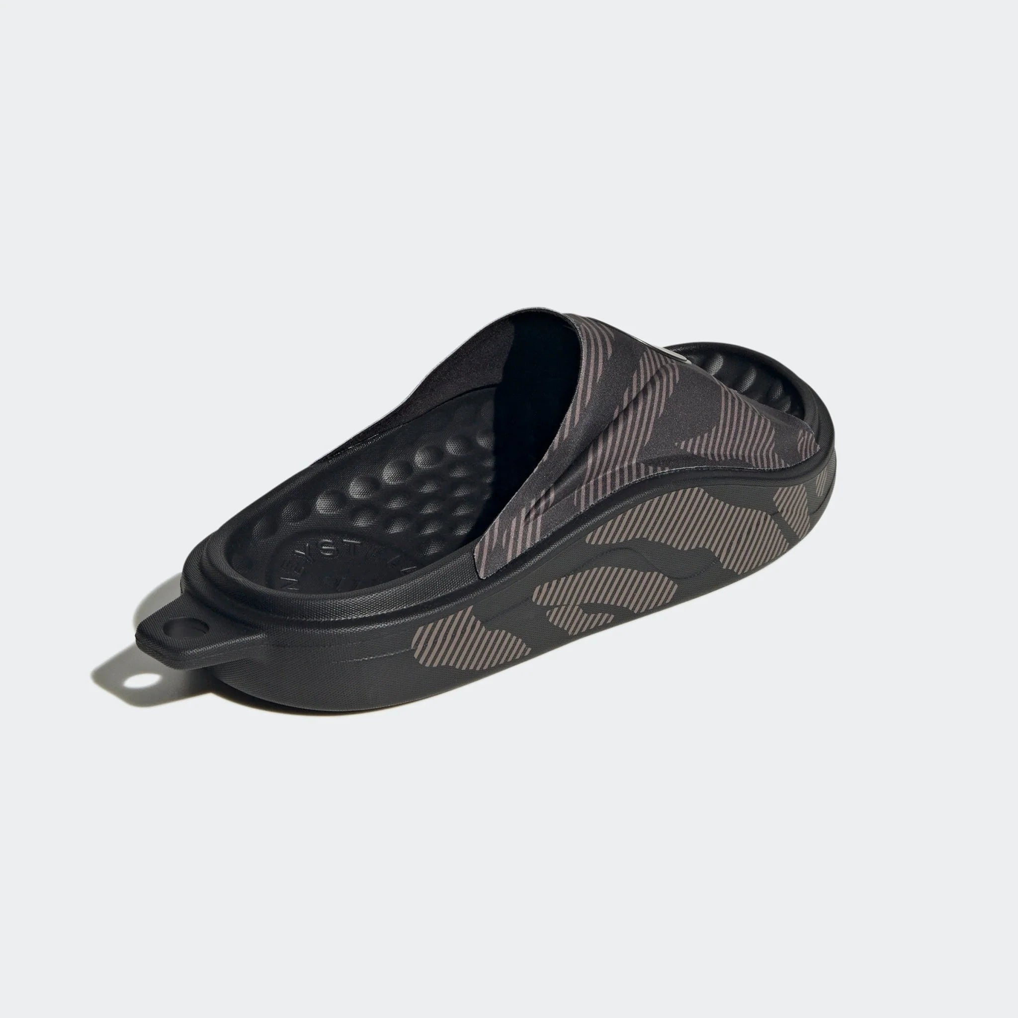 adidas by Stella McCartney Womens Slide Shoes Black Black Tech Earth