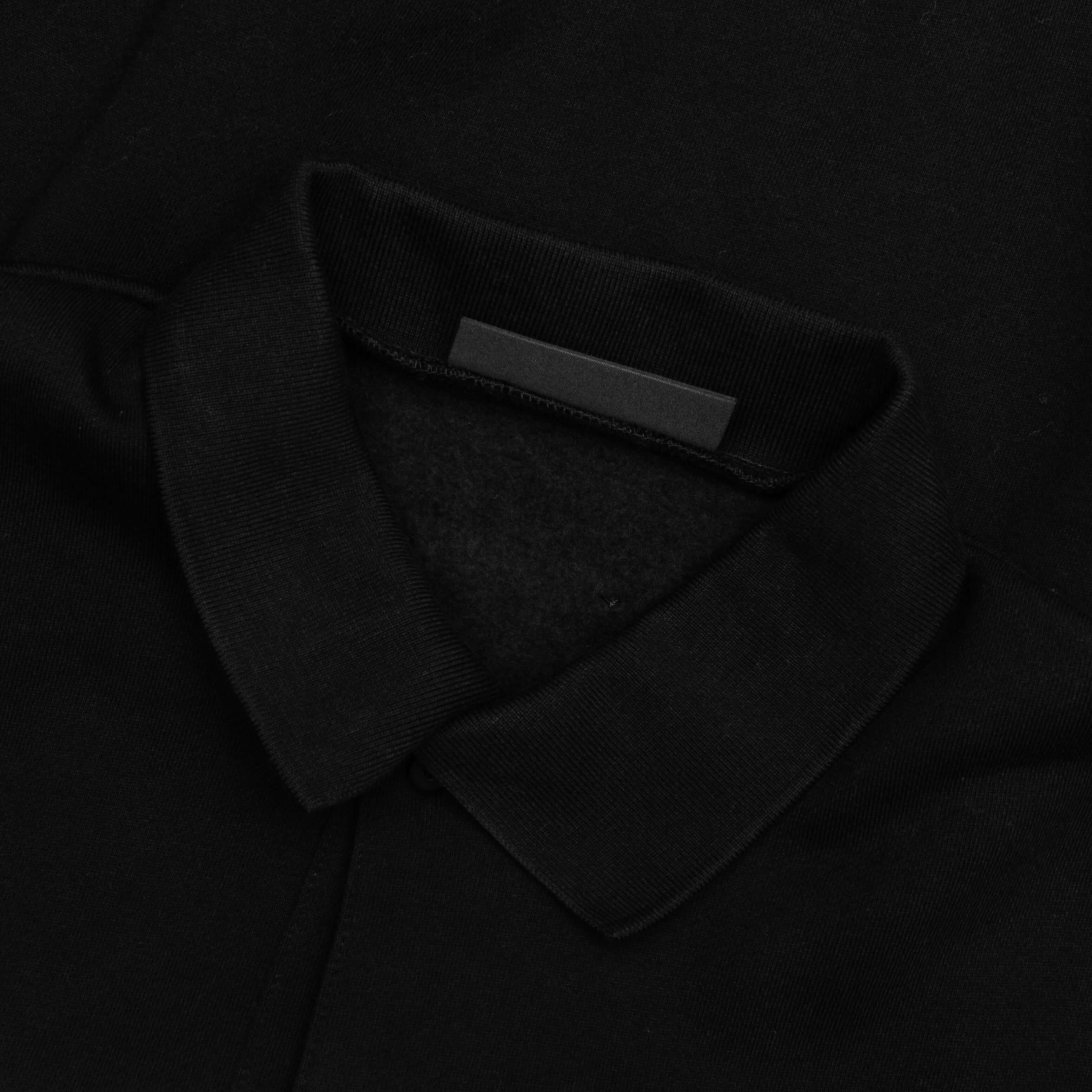 Fleece Polo Black