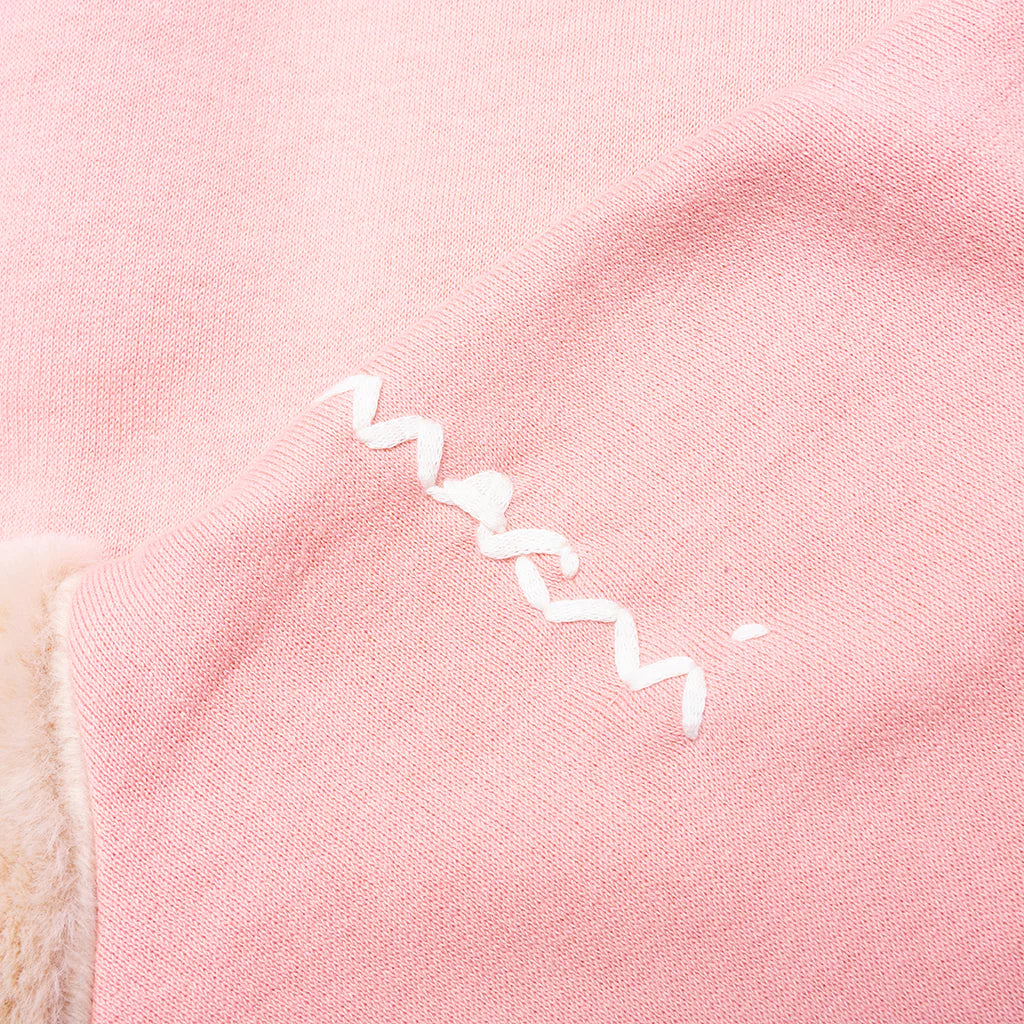 Faux Fur Hood Sweatshirt UTC269 Antique Rose