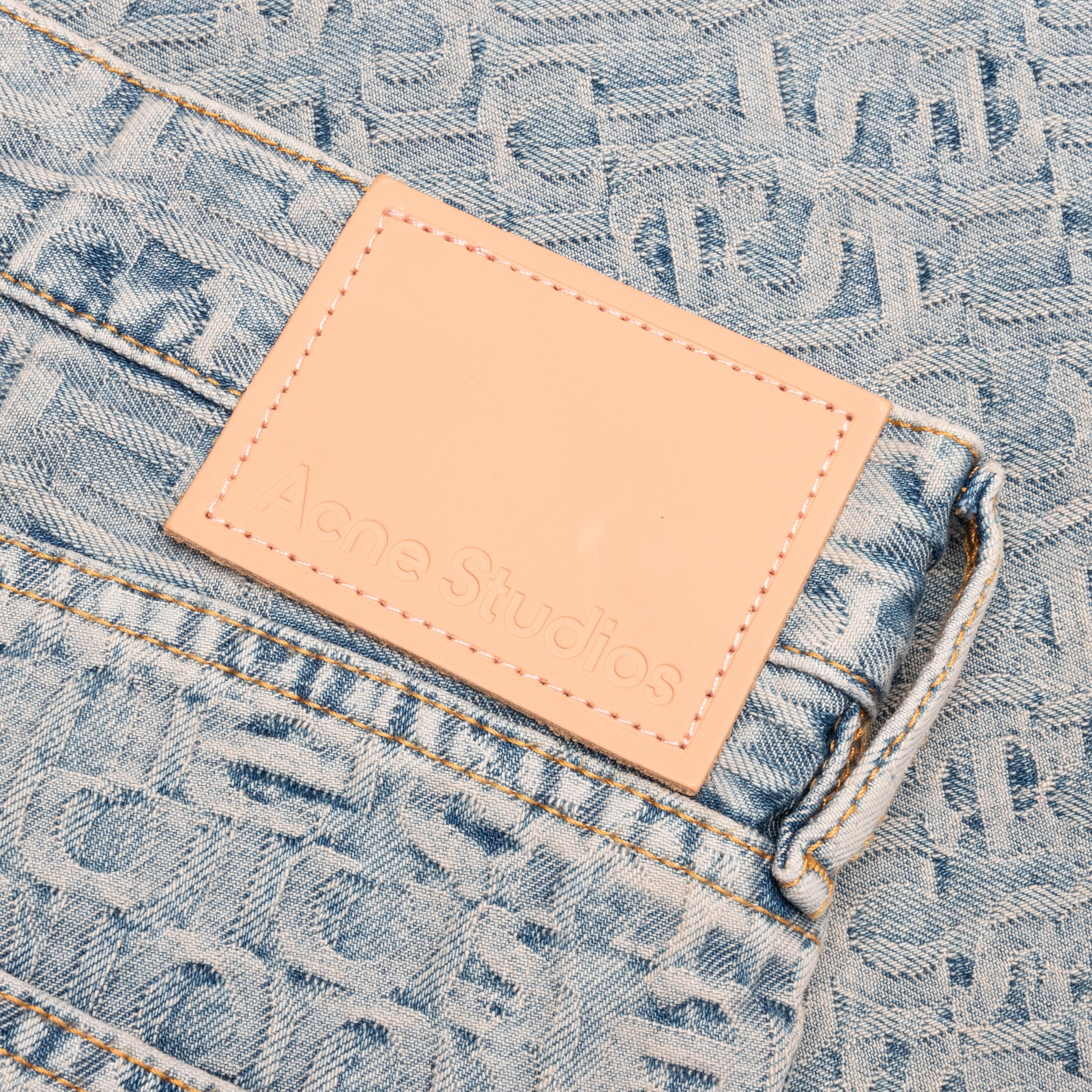 Monogram Pants Blue Beige