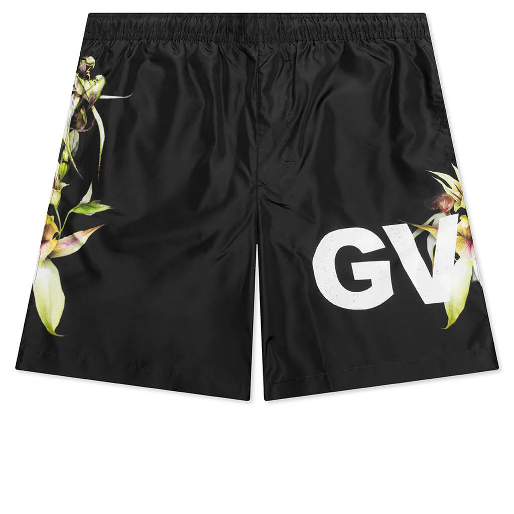 Long Swimwear Black White Yellow