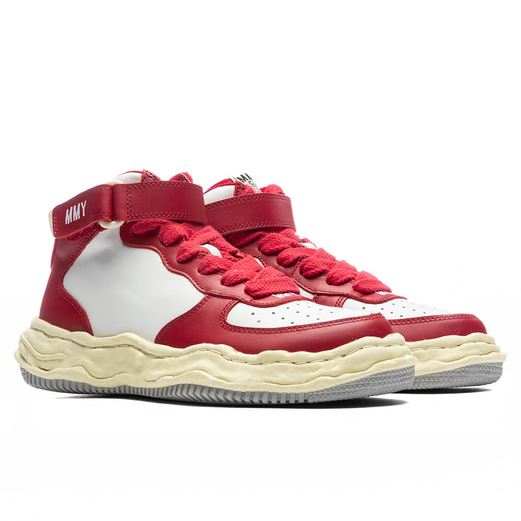 Wayne Vintage Color Sole Leather High Red White