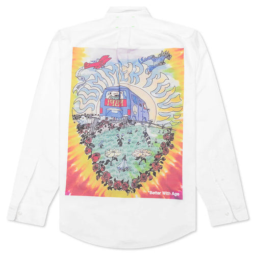 Road Trip Button Down Shirt White