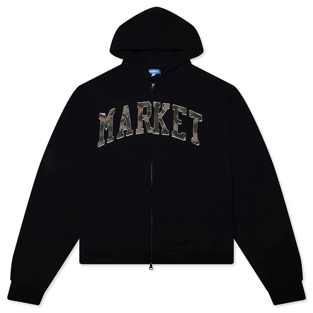 Camo Hoodie Pirate Black