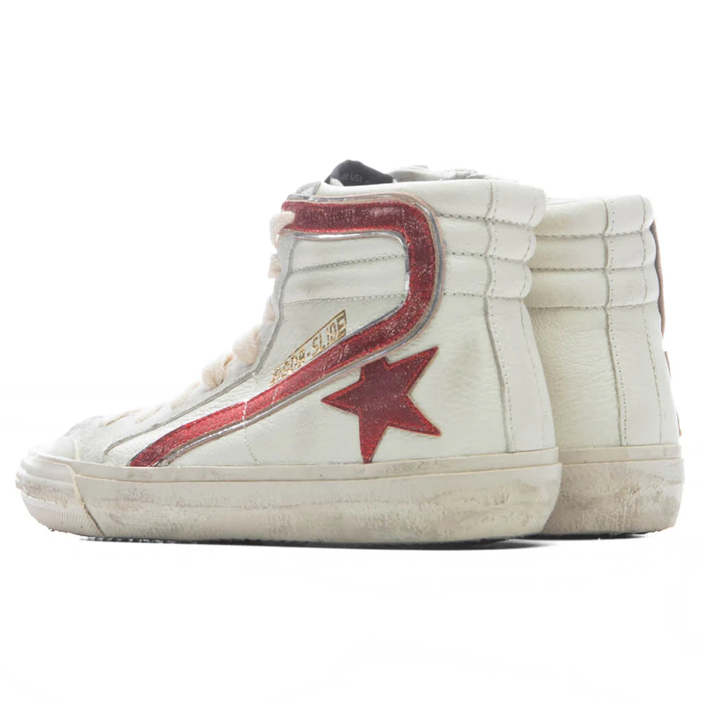 Womens Slide Penstar White Red