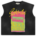 Worldwide Cut Off Tee Washed Black