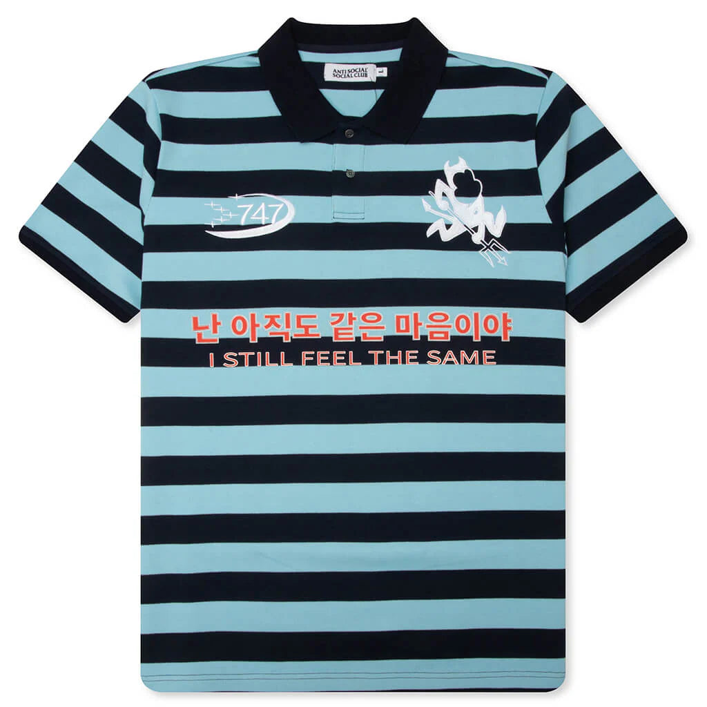 Devilish Polo Blue Stripe