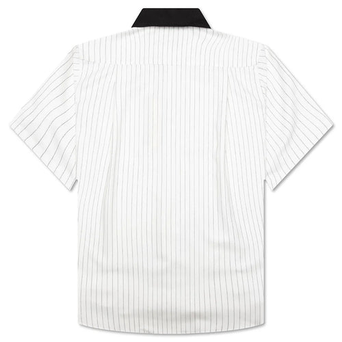 Twill Stripe Mechanic Shirt White Black
