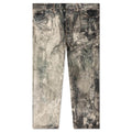 Printed Wide Leg Pants Cold Grey