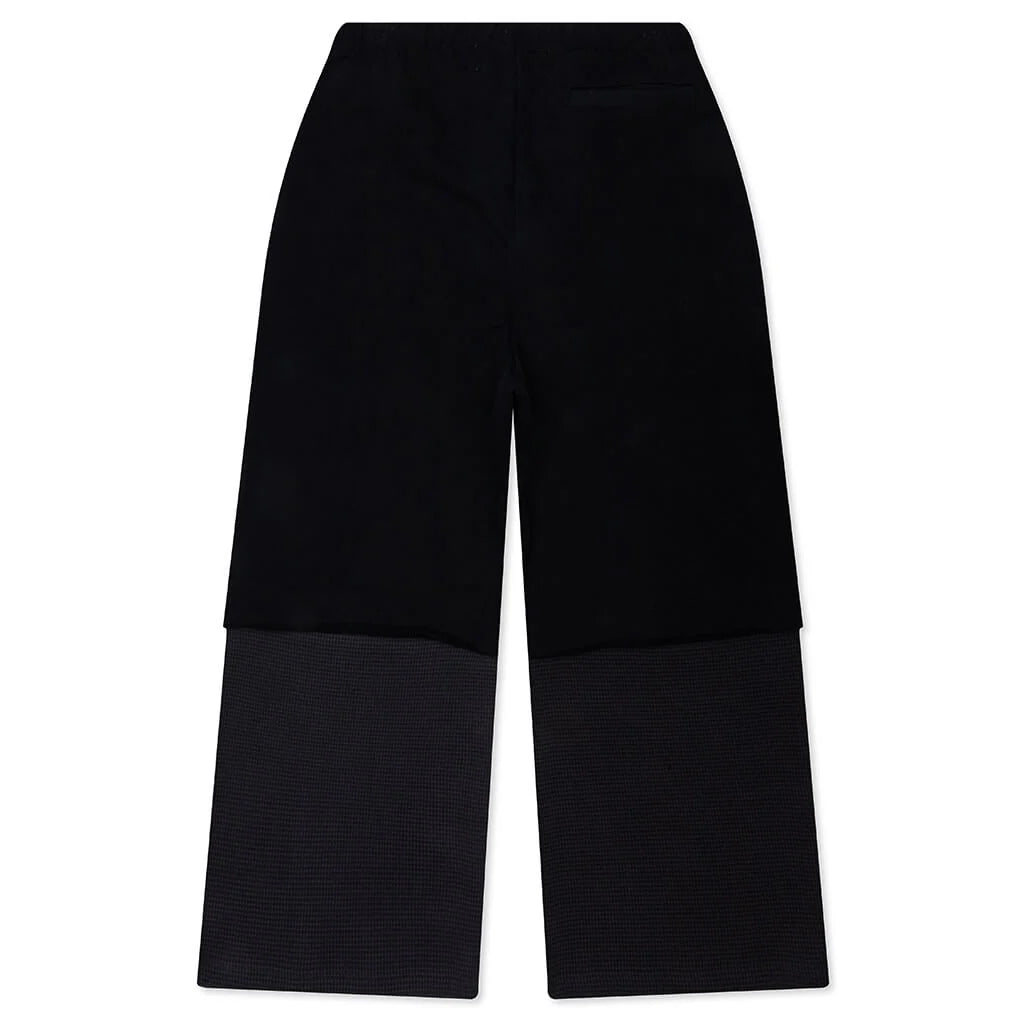 Double Layer Studded Sweatpant Black