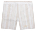 Bermuda Shorts with Stripes White Beige