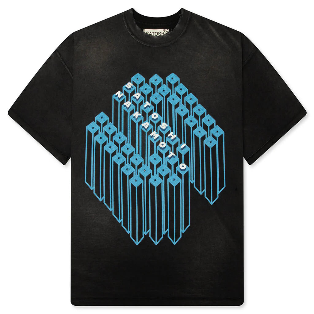 Gridlock Tee Washed Black