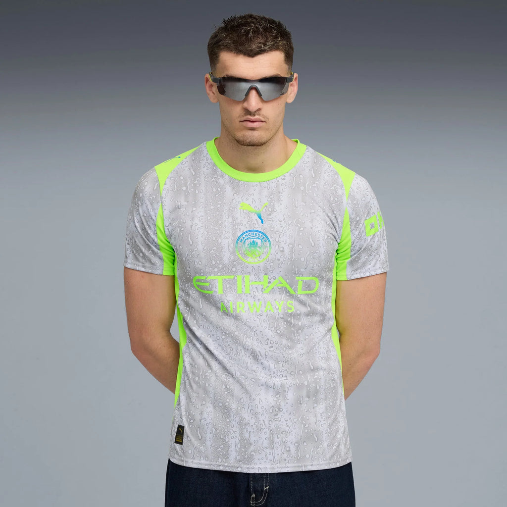 PUMA Mens Manchester City Third Soccer Jersey 25 Green