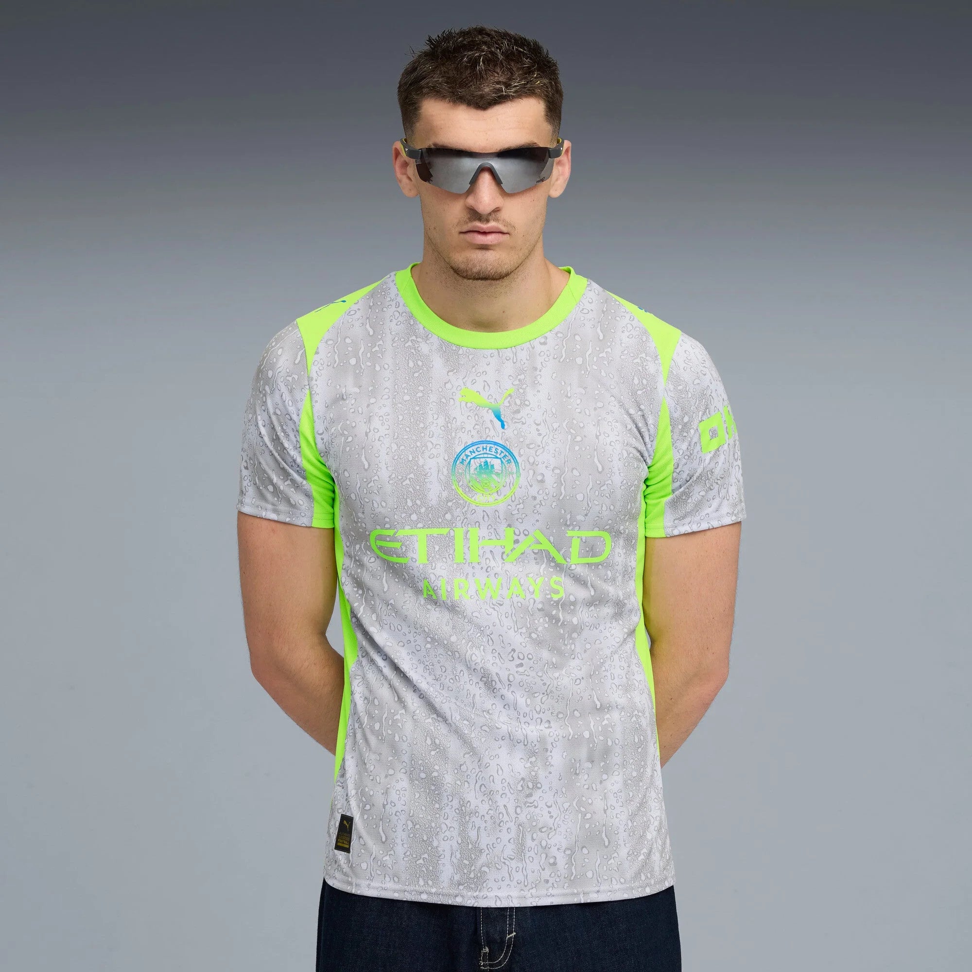 PUMA Mens Manchester City Third Soccer Jersey 25 Green