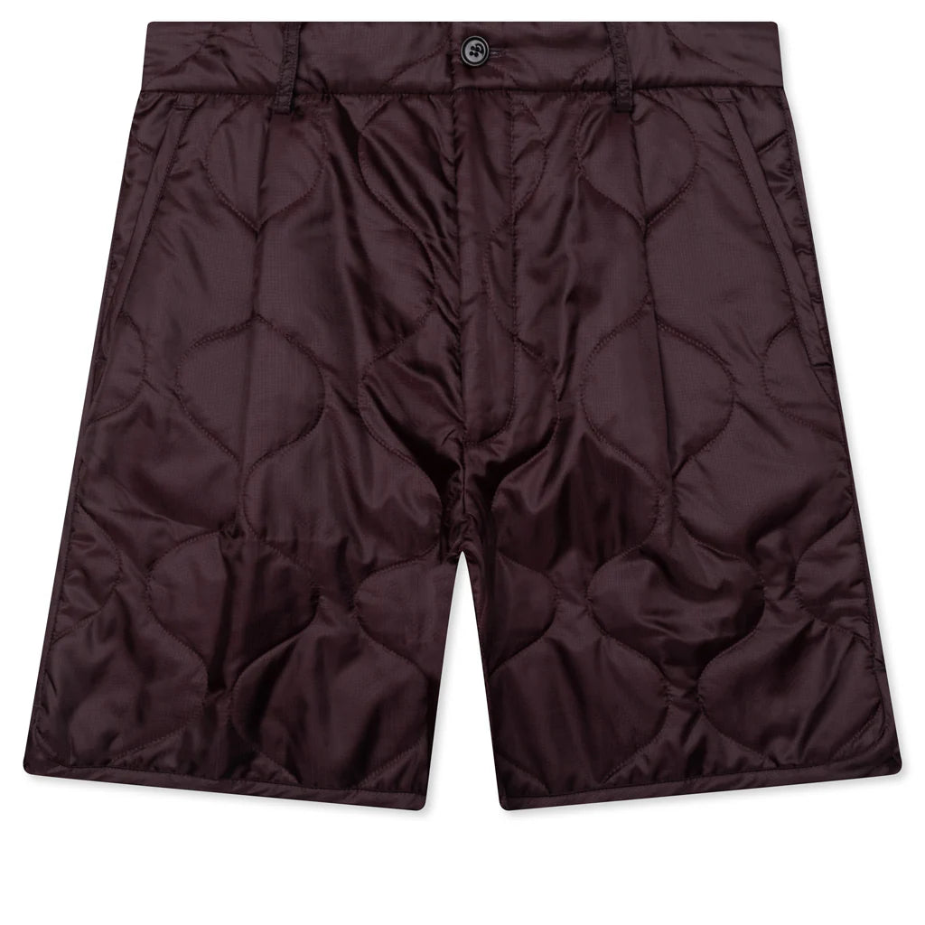 Pleaded Padded Shorts Auburn