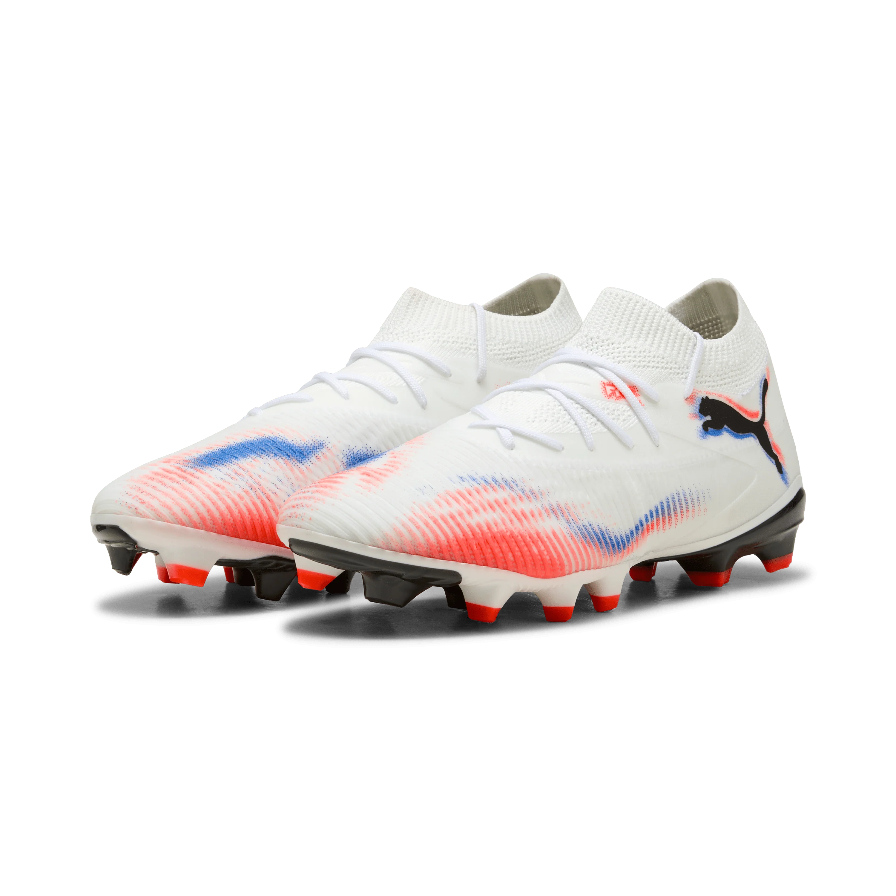 PUMA Future 8 Match FG AG Firm Multi Ground Womens Soccer Cleats White Black