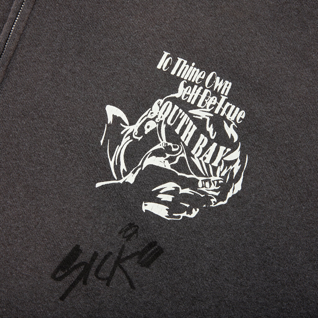 Carrying The Message Zip Hoodie Vintage Black