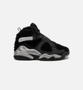 Air Jordan 8 Retro Winterized Gunsmoke Grade School Lifestyle Shoe Black Silver