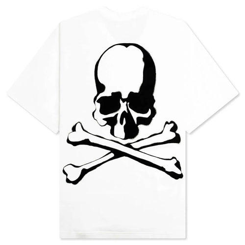 Spray Paint Knit T Shirt White
