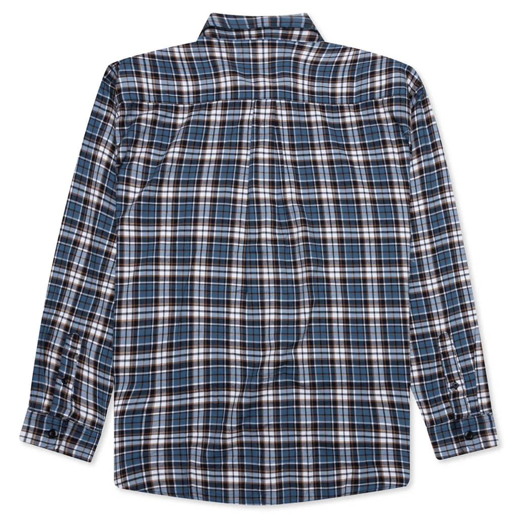 Yuma L S Shirt Yuma Check Storm Blue