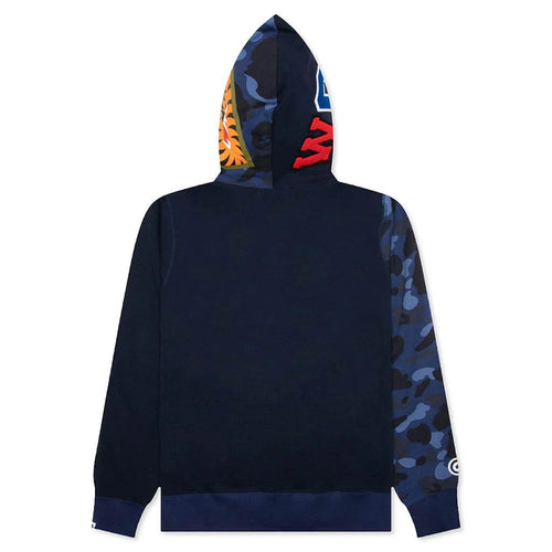 Color Camo Shark Full Zip Hoodie Navy