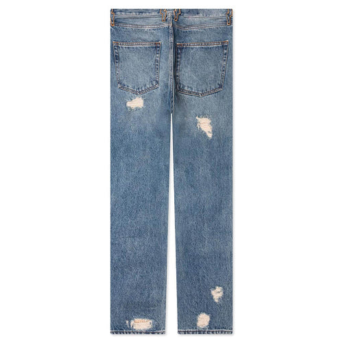 Super Distressed Denim Blue Wash