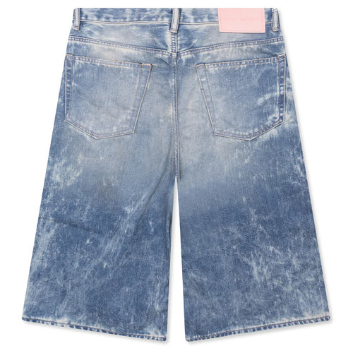 Mineral Dye Denim Shorts Mid Blue