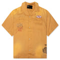 Montauk S S Bowling Shirt Yellow