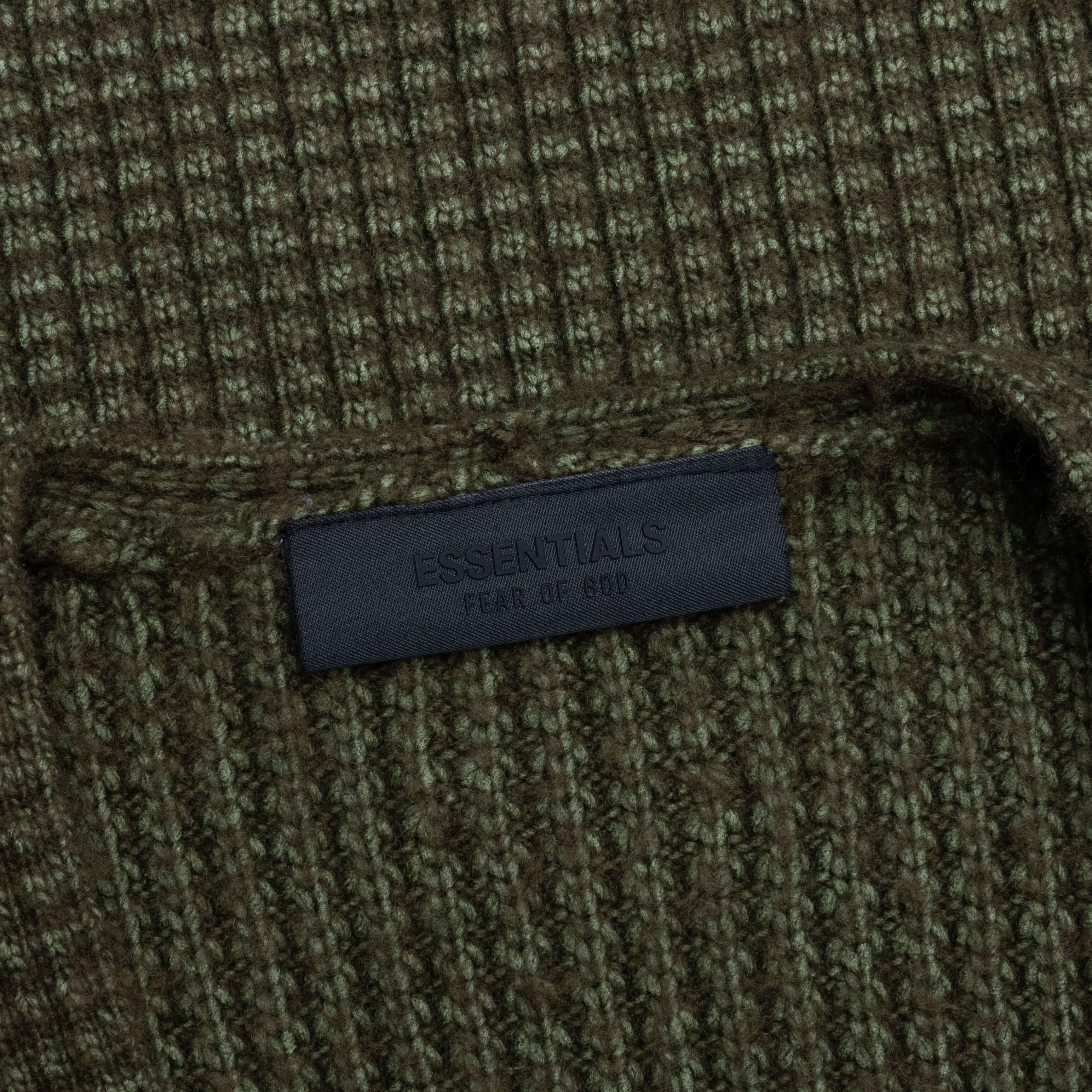 Heavy Waffle Cardigan Military