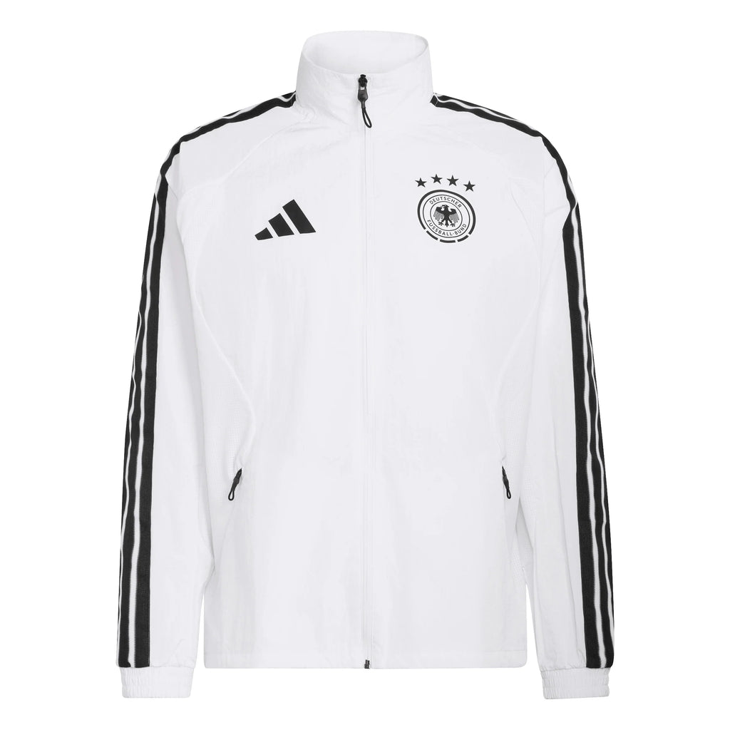adidas Germany Home Anthem Mens Soccer Jacket White Black