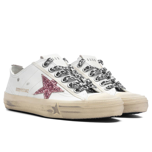 Womens V Star 2 Leather Sneaker White Bubble Gum Platinum
