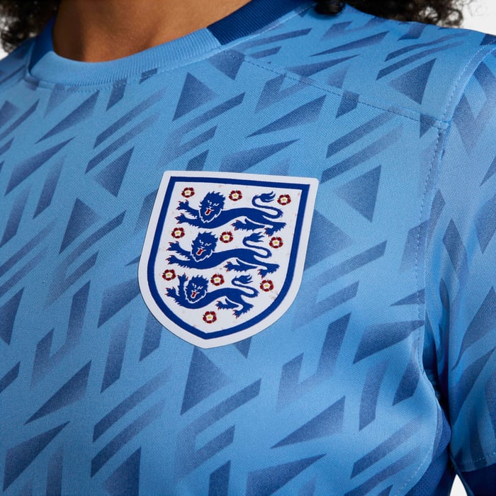 Nike England Away Womens Jersey 23 Coast Gym Blue White