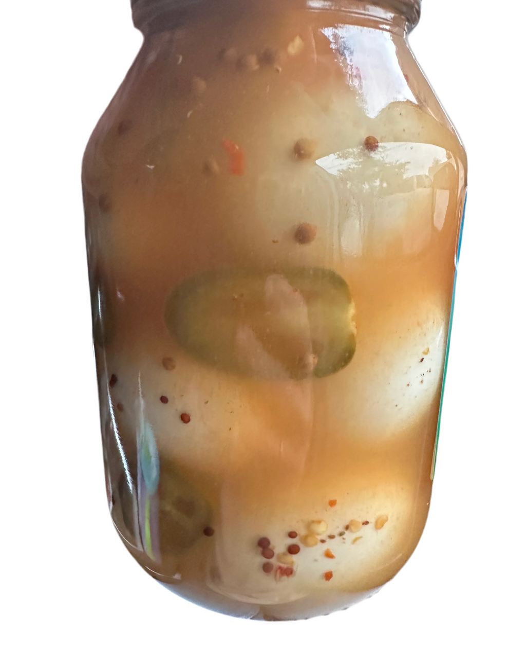32oz Large Jar Cajun Jalapeño Spicy Pickled Eggs | Bold Cajun Spice Brined Hard Boiled Eggs Portable Spicy Savory Snack