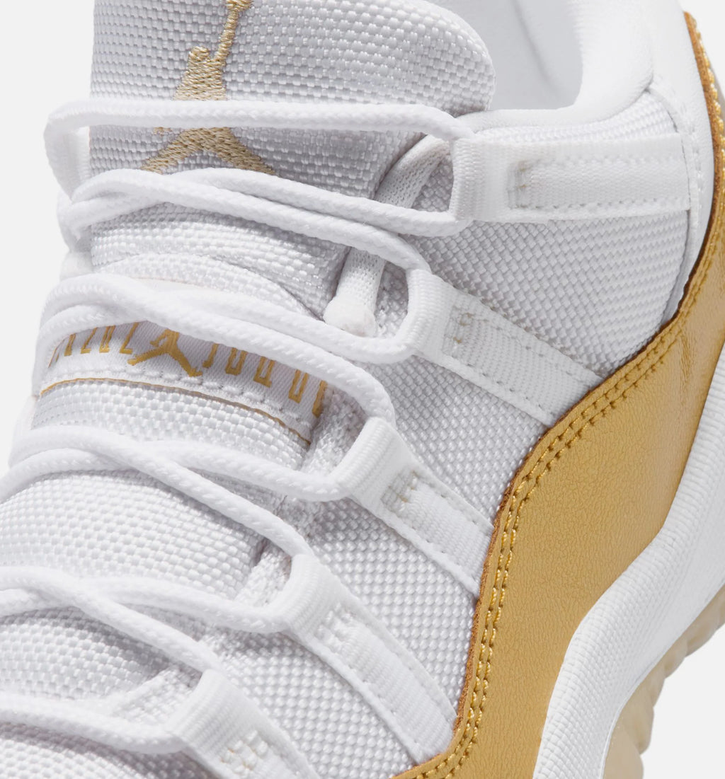 Air Jordan 11 Retro Low Mothers Day Preschool Lifestyle Shoe White Metallic Gold Team Gold Free Shipping