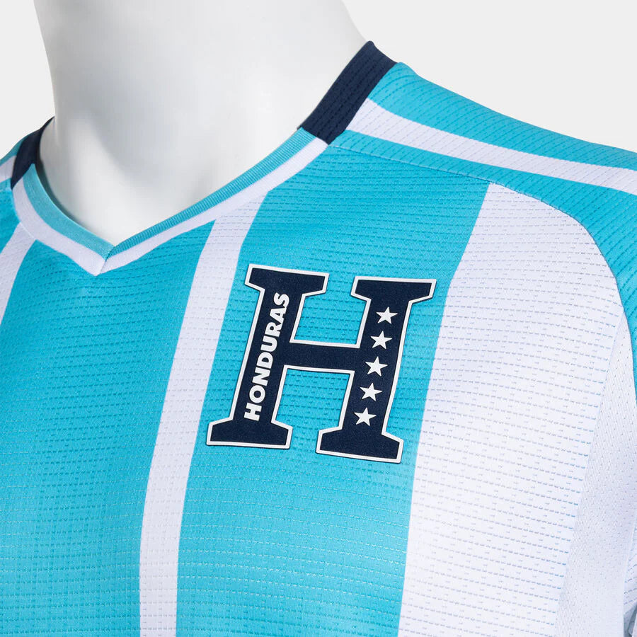 Joma Honduras Away Mens Soccer Jersey 26 Sky Blue White