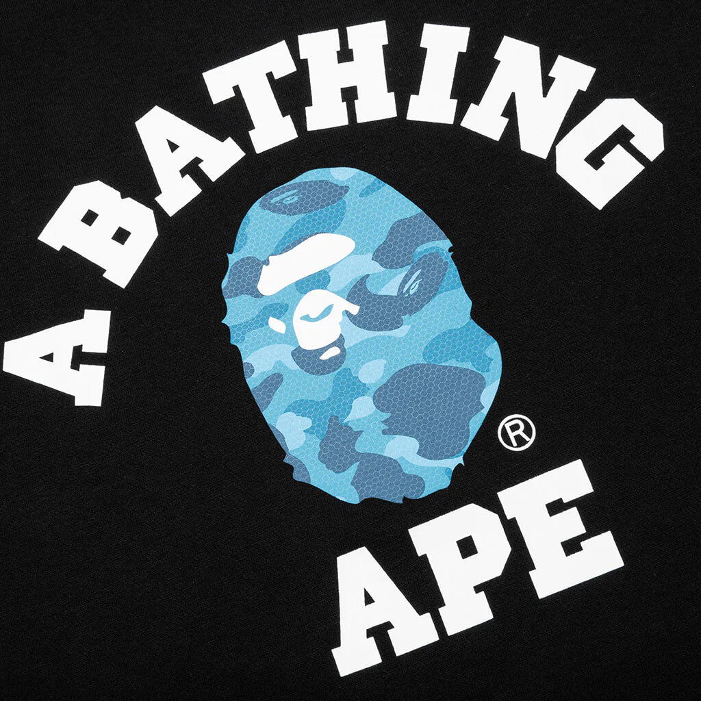 Honeycomb Camo College Tee Black Blue