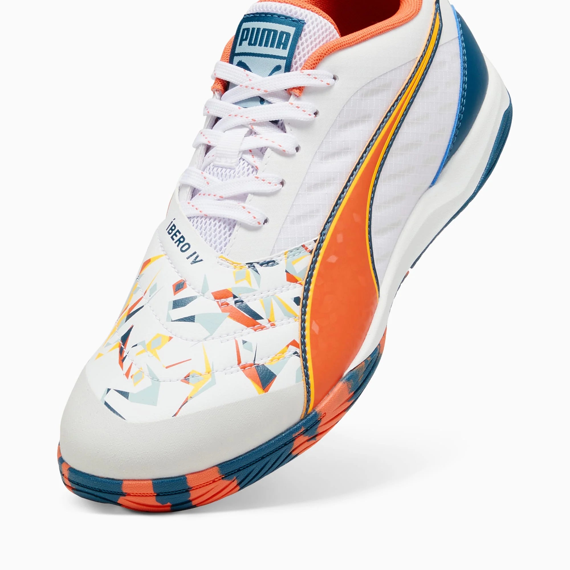 PUMA Ibero IV Creativity White Turquoise Indoor Shoes