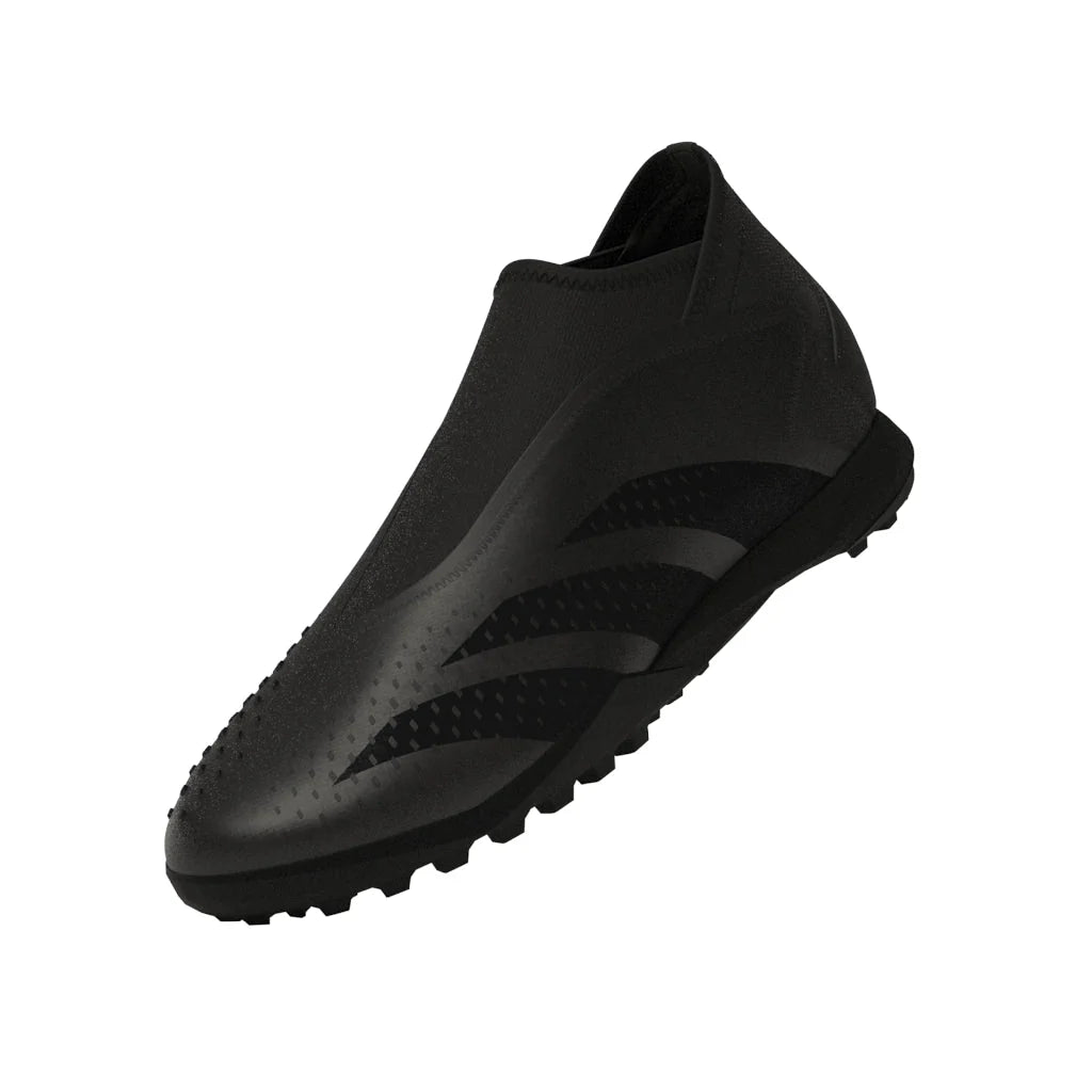 adidas Predator Accuracy3 Laceless Turf Soccer Cleats Black Black White