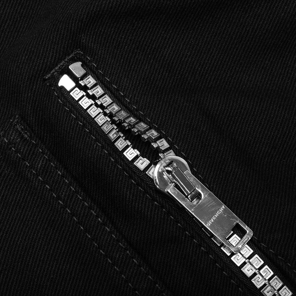 Loose Fit Pant w Cargo Pocket and Zip Black