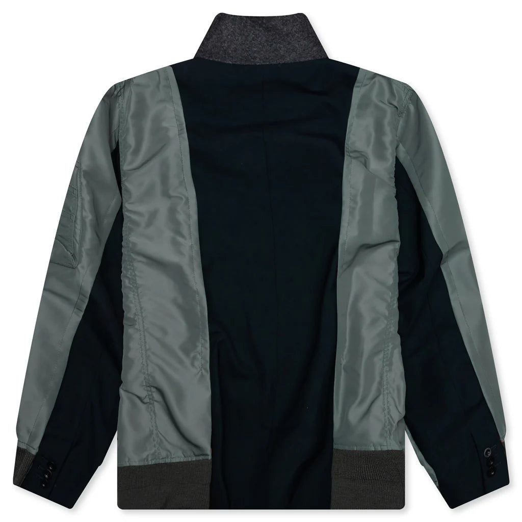 Suiting X Nylon Twill Jacket Navy Khaki