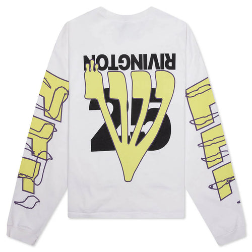 His Own Racing L S Tee Optic White