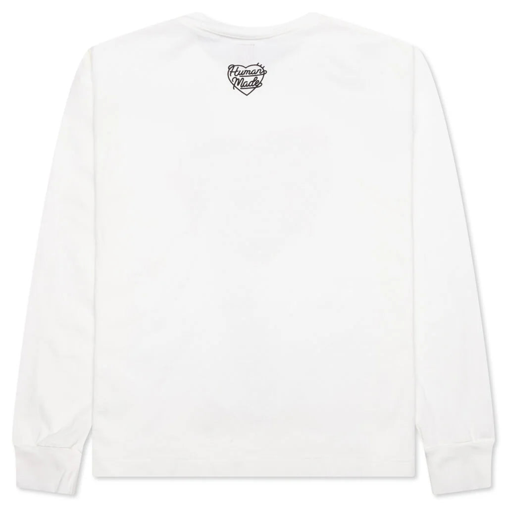 Graphic L S T Shirt 4 White