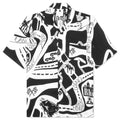 Strada Silk Shirt Black White
